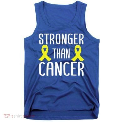 Stronger Than Cancer Sarcoma Cone Bladder Yellow Ribbon Gift Great Gift Tank Top