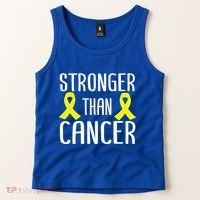 Stronger Than Cancer Sarcoma Cone Bladder Yellow Ribbon Gift Great Gift Tank Top thumb 2