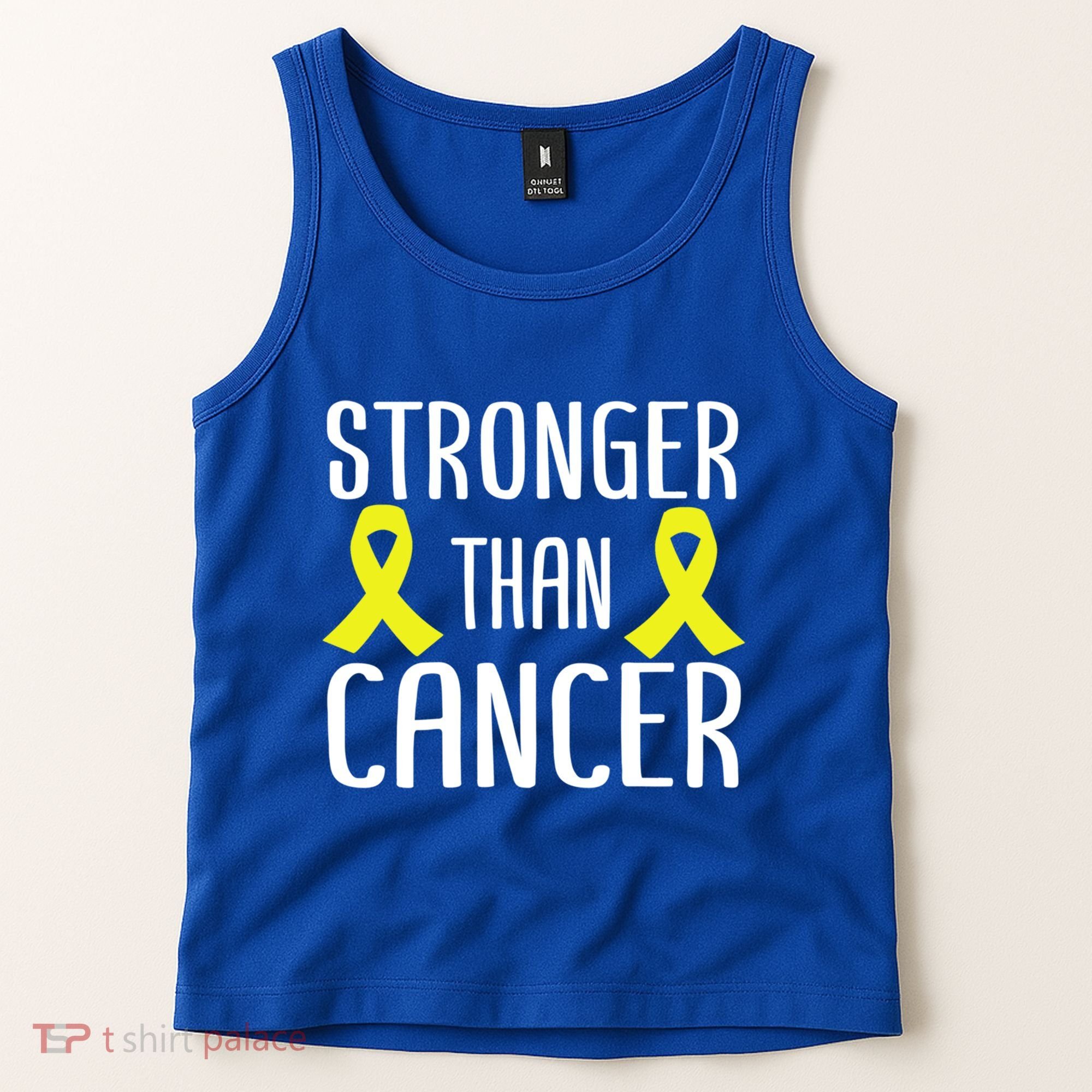 Stronger Than Cancer Sarcoma Cone Bladder Yellow Ribbon Gift Great Gift Tank Top