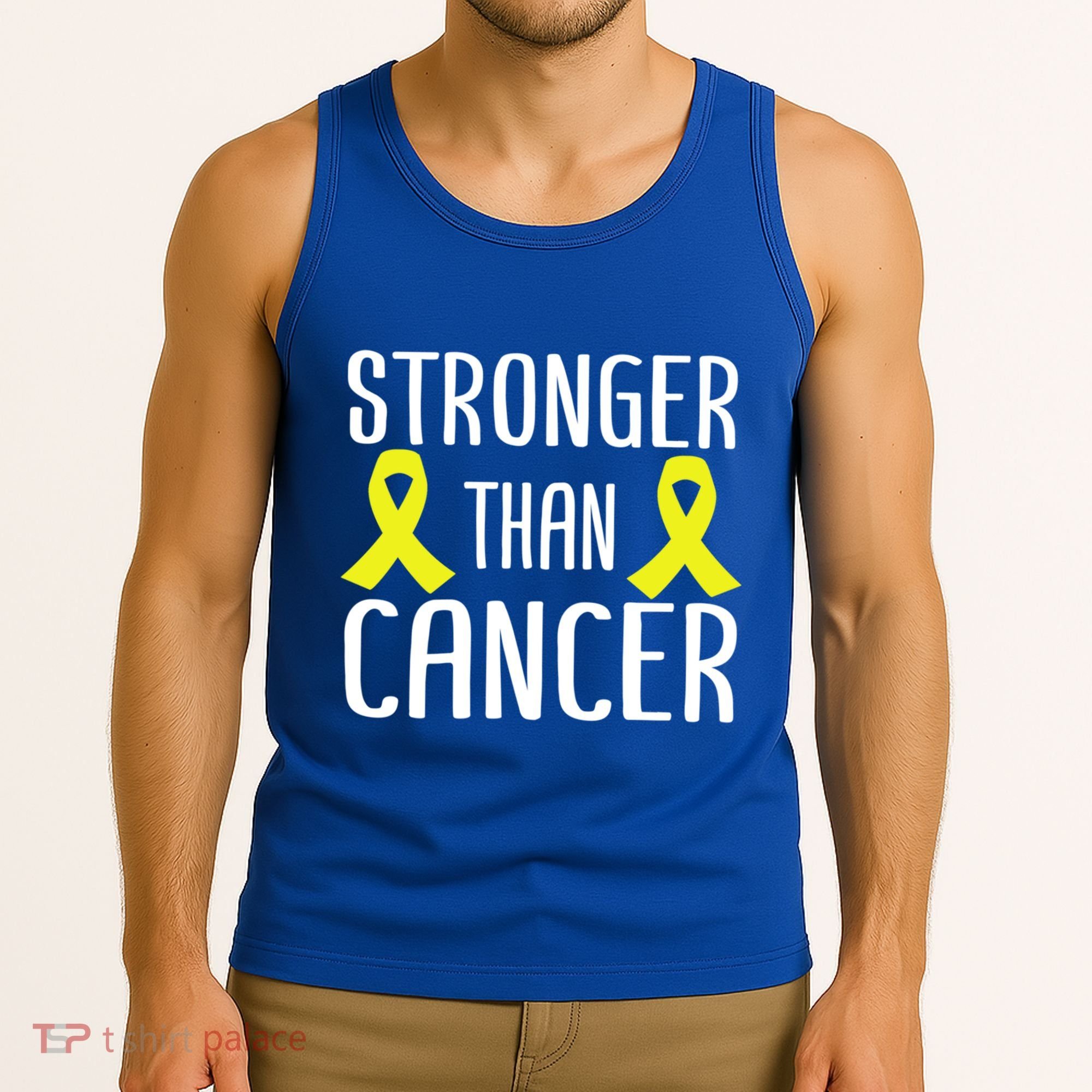 Stronger Than Cancer Sarcoma Cone Bladder Yellow Ribbon Gift Great Gift Tank Top