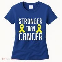 Stronger Than Cancer Sarcoma Cone Bladder Yellow Ribbon Gift Great Gift Women's T-Shirt thumb 0