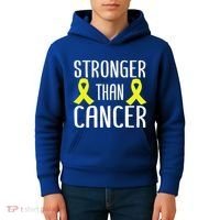 Stronger Than Cancer Sarcoma Cone Bladder Yellow Ribbon Gift Great Gift Kids Hoodie thumb 4