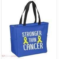 Stronger Than Cancer Sarcoma Cone Bladder Yellow Ribbon Gift Great Gift Tote Bag thumb 2