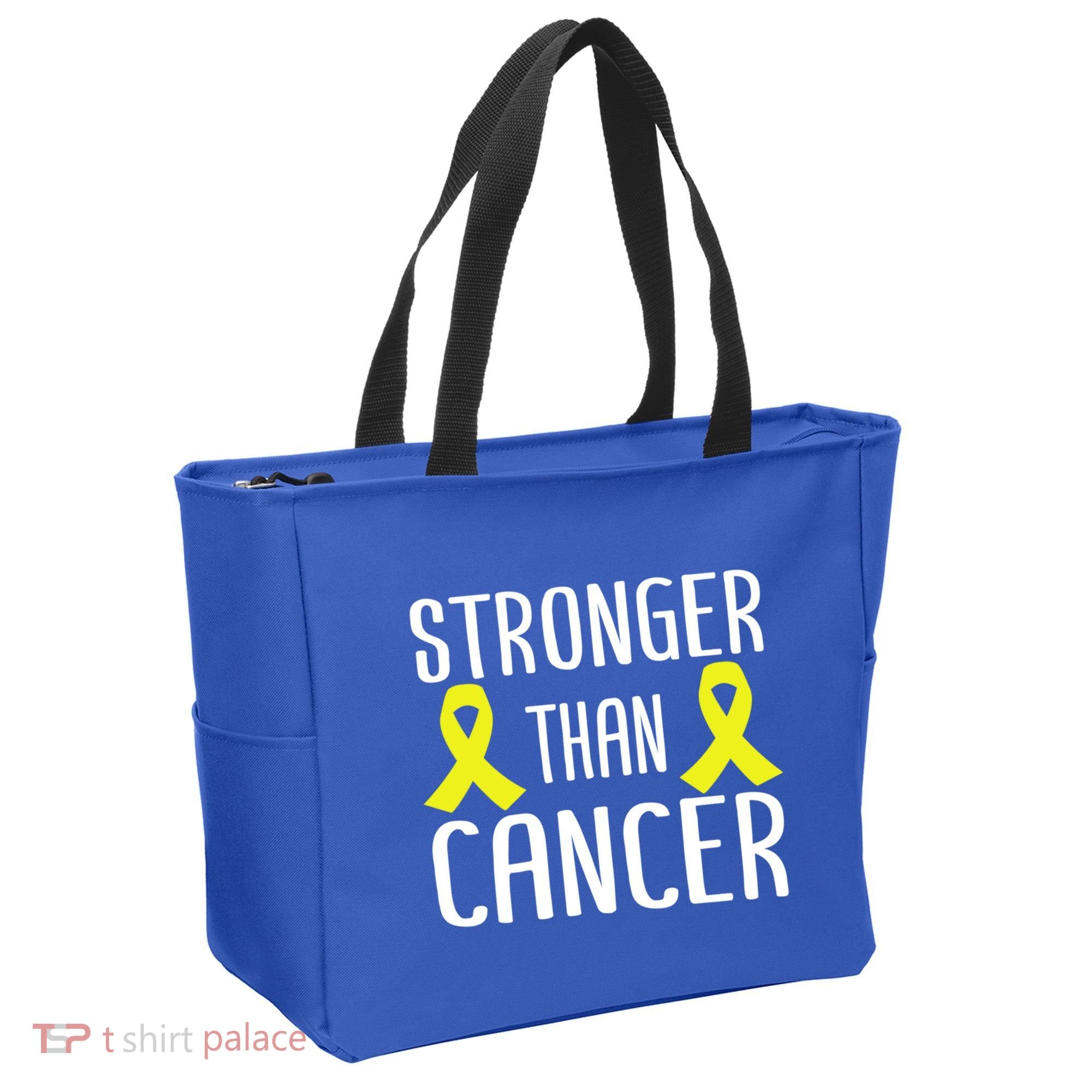 Stronger Than Cancer Sarcoma Cone Bladder Yellow Ribbon Gift Great Gift Tote Bag