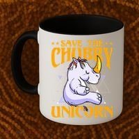 Save The Chubby Unicorn Gift Coffee Mug thumb 2