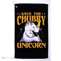 Save The Chubby Unicorn Gift Golf Towel thumb 0
