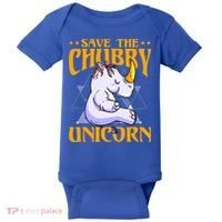 Save The Chubby Unicorn Gift Baby Bodysuit thumb 0