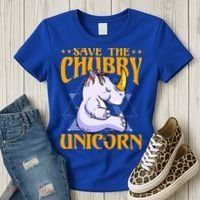 Save The Chubby Unicorn Gift Women's T-Shirt thumb 3