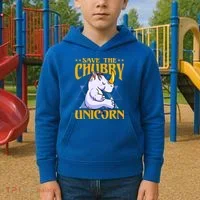 Save The Chubby Unicorn Gift Kids Hoodie thumb 2