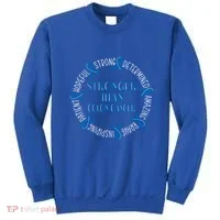 Stronger Than Colon Cancer Gift Sweatshirt thumb 0