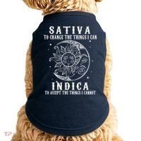 Sativa To Change The Things I Can Indica, Cannabis Weed Doggie Tank thumb 0