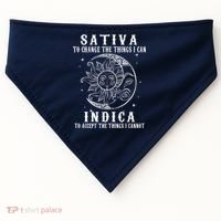 Sativa To Change The Things I Can Indica, Cannabis Weed USA-Made Doggie Bandana thumb 0