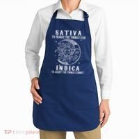 Sativa To Change The Things I Can Indica, Cannabis Weed Apron thumb 2