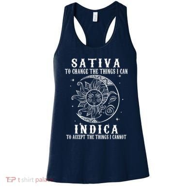 Sativa To Change The Things I Can Indica, Cannabis Weed Women's Tank Top
