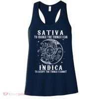 Sativa To Change The Things I Can Indica, Cannabis Weed Women's Tank Top thumb 0