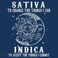 Sativa To Change The Things I Can Indica, Cannabis Weed Women's Tank Top thumb 5