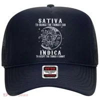Sativa To Change The Things I Can Indica, Cannabis Weed Hat thumb 0