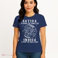 Sativa To Change The Things I Can Indica, Cannabis Weed Women's T-Shirt thumb 4