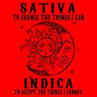 Sativa To Change The Things I Can Indica, Cannabis Weed Santa Hat thumb 1