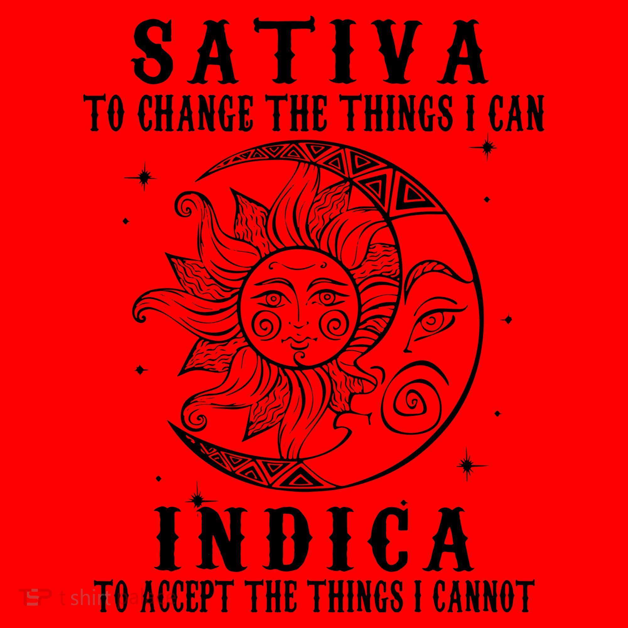 Sativa To Change The Things I Can Indica, Cannabis Weed Santa Hat