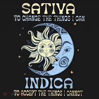 Sativa To Change The Things I Can Indica Cannabis Weed Sun Moon 420 Day Backpack thumb 2