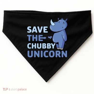 Save The Chubby Unicorn Gift USA-Made Doggie Bandana
