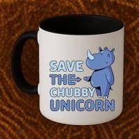 Save The Chubby Unicorn Gift Coffee Mug thumb 2
