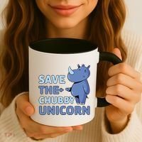 Save The Chubby Unicorn Gift Coffee Mug thumb 3