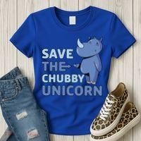 Save The Chubby Unicorn Gift Women's T-Shirt thumb 3