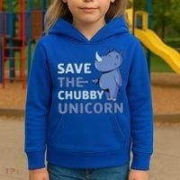 Save The Chubby Unicorn Gift Kids Hoodie thumb 3