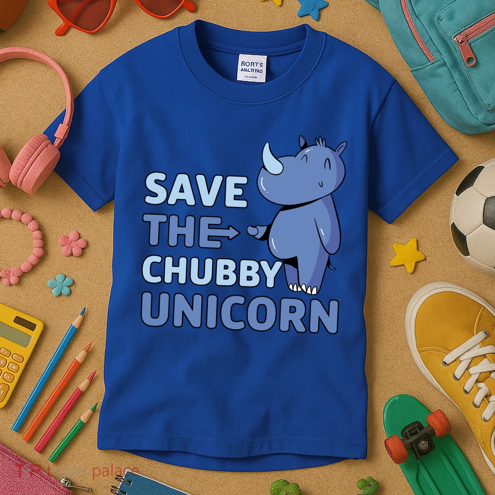 Save The Chubby Unicorn Gift Kids T-Shirt