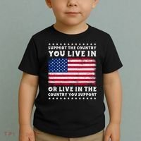 Support The Country You Live In The Country You Support Toddler T-Shirt thumb 2