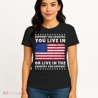 Support The Country You Live In The Country You Support Women's T-Shirt thumb 4