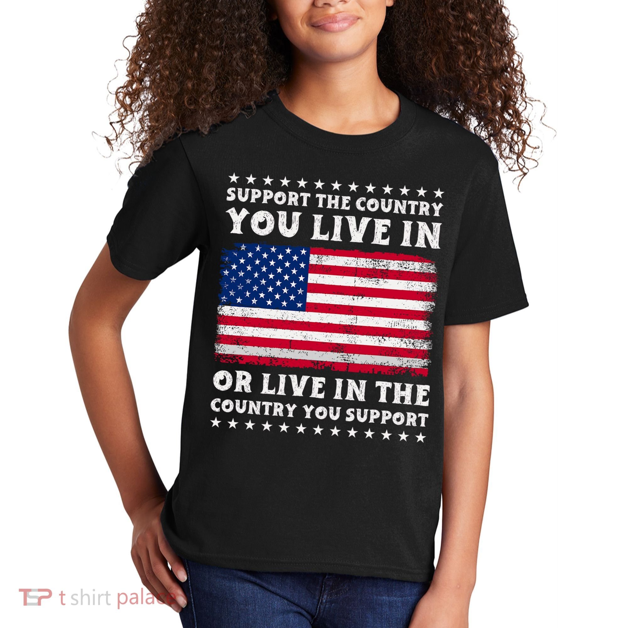 Support The Country You Live In The Country You Support Kids T-Shirt
