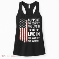 Support The Country You Live In The Country You Support Usa Women's Tank Top thumb 0
