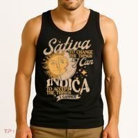 Sativa To Change The Things I Can Indica Positivity Tank Top thumb 3