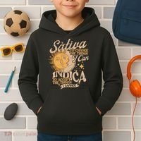 Sativa To Change The Things I Can Indica Positivity Kids Hoodie thumb 2