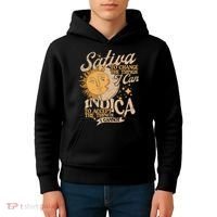 Sativa To Change The Things I Can Indica Positivity Kids Hoodie thumb 4