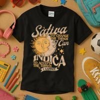 Sativa To Change The Things I Can Indica Positivity Kids T-Shirt thumb 3