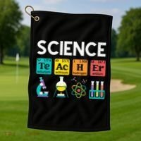 Science Teacher Chemistry Biology Physics Teacher Student Golf Towel thumb 1