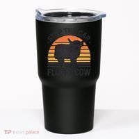 Stop The Car I See Fluffy Cow Retro Highland Cow Lover Funny Tumbler thumb 0