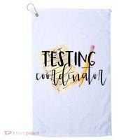 School Testing Coordinator Teacher Tee Golf Towel thumb 0