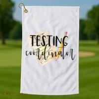 School Testing Coordinator Teacher Tee Golf Towel thumb 1