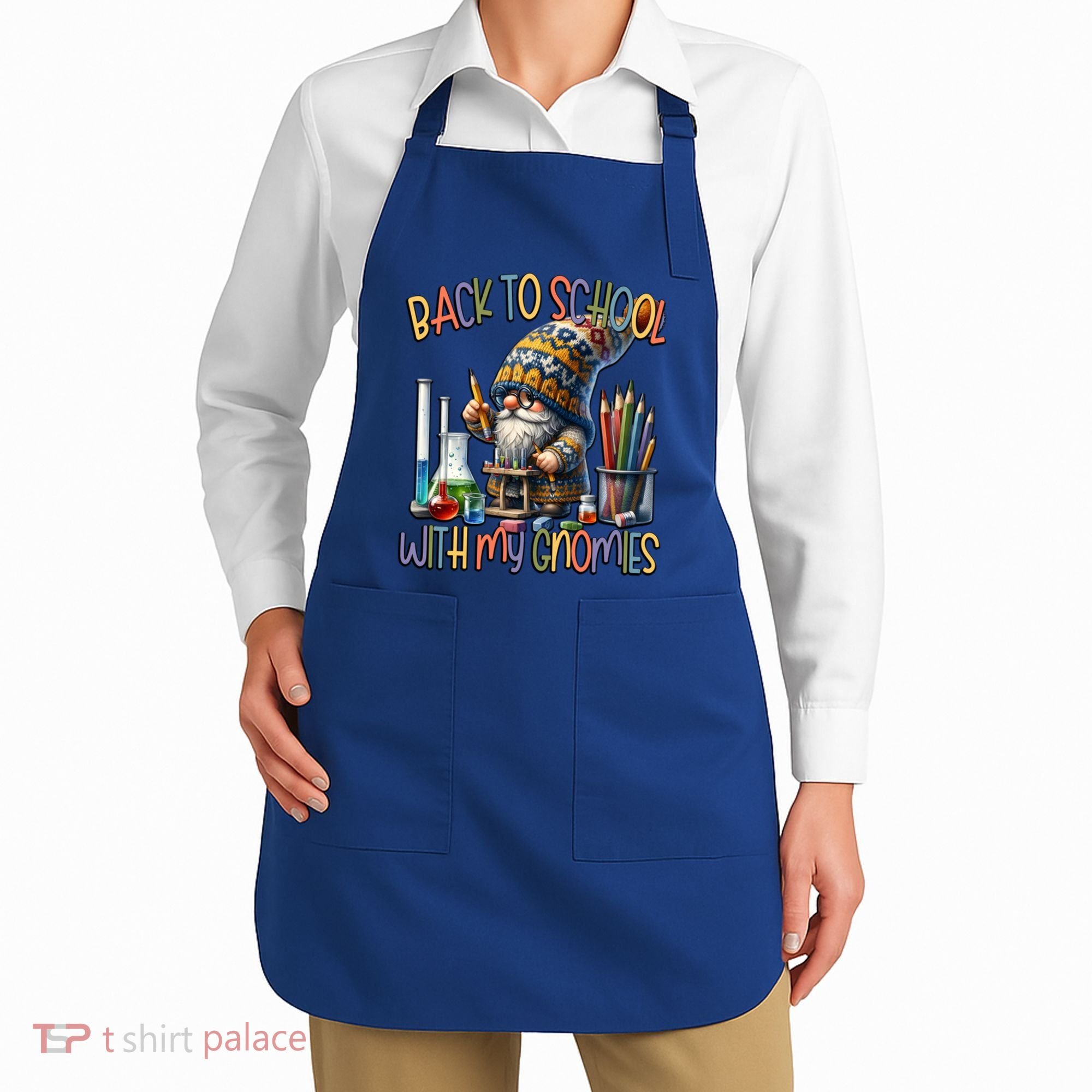 Science Teacher Chemistry Gnome Graphic Funny Back To School Gift Apron