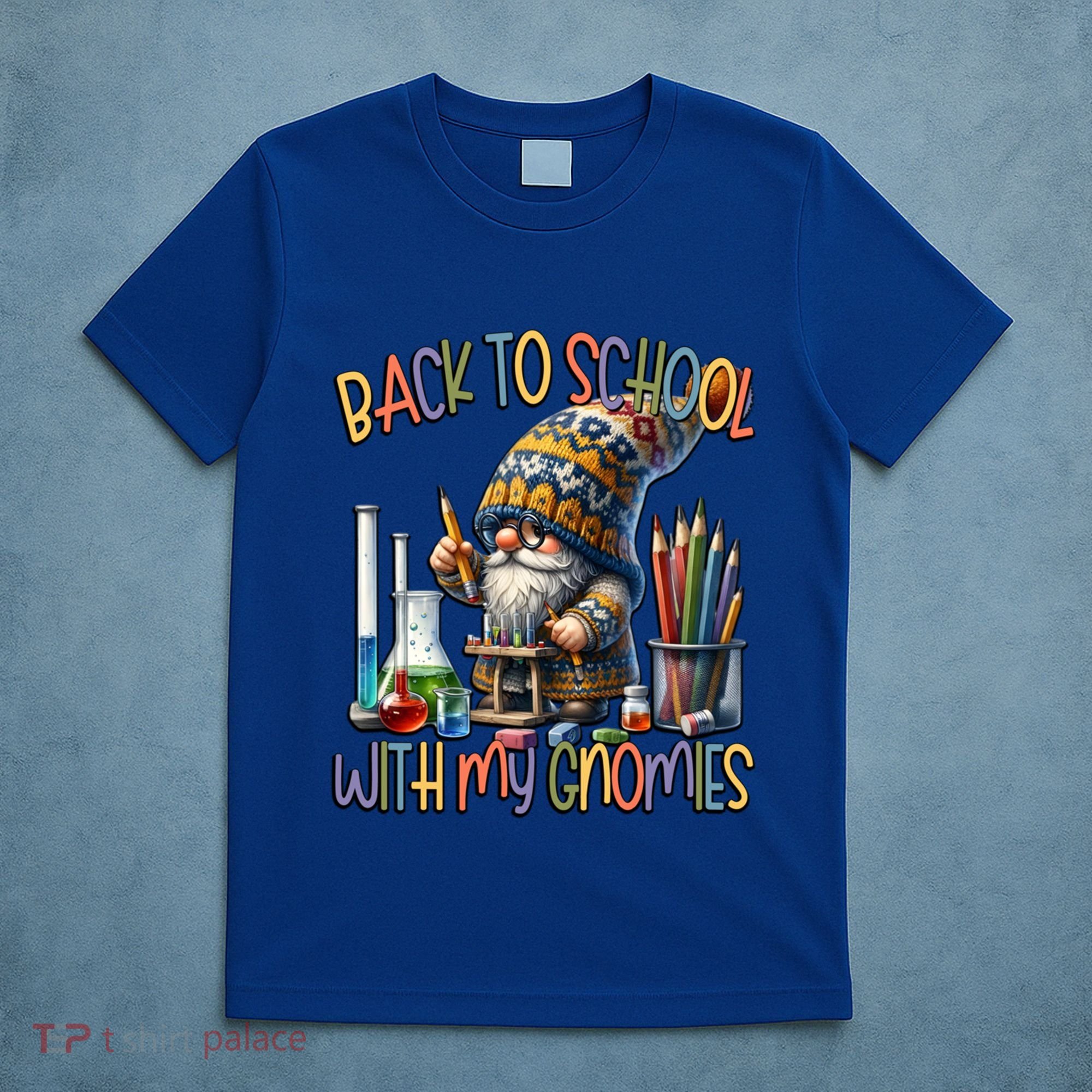 Science Teacher Chemistry Gnome Graphic Funny Back To School Gift T-Shirt