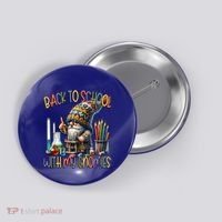 Science Teacher Chemistry Gnome Graphic Funny Back To School Gift Button thumb 0