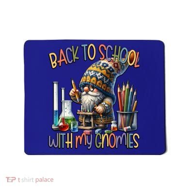 Science Teacher Chemistry Gnome Graphic Funny Back To School Gift Mousepad