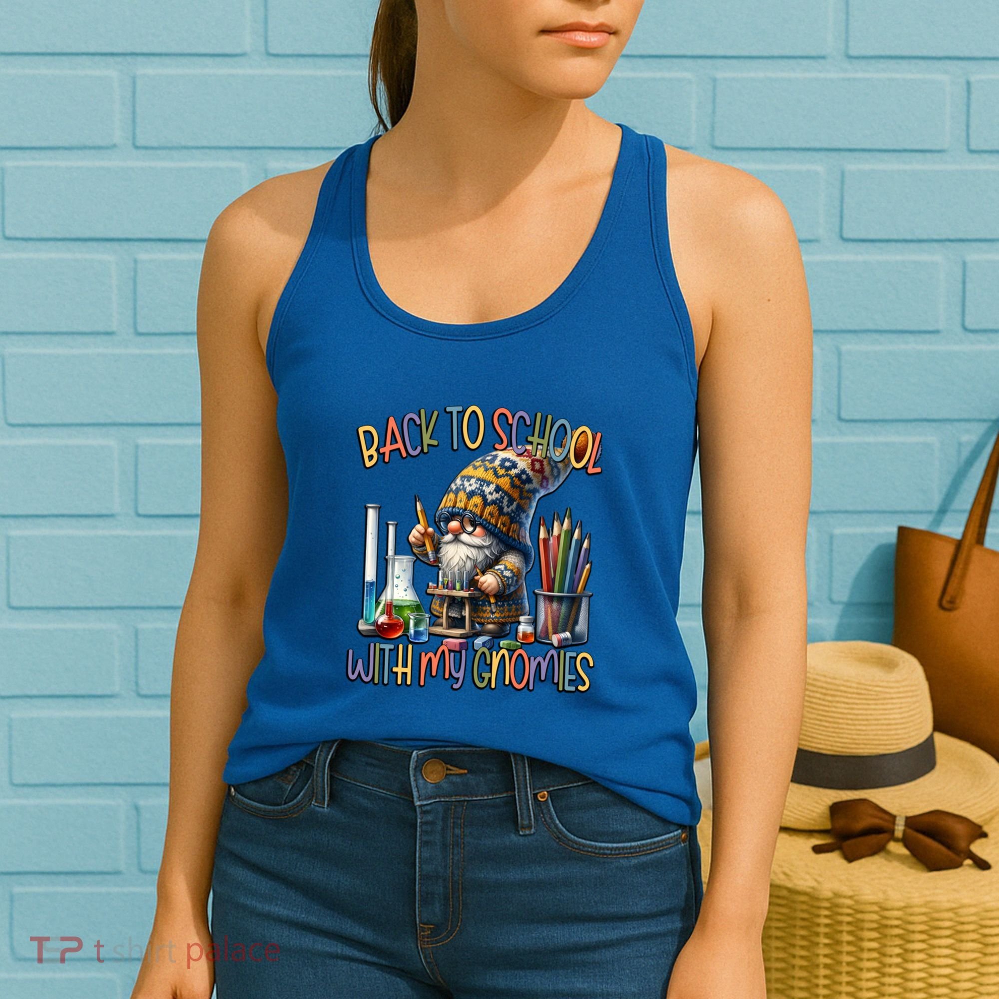 Science Teacher Chemistry Gnome Graphic Funny Back To School Gift Women's Tank Top