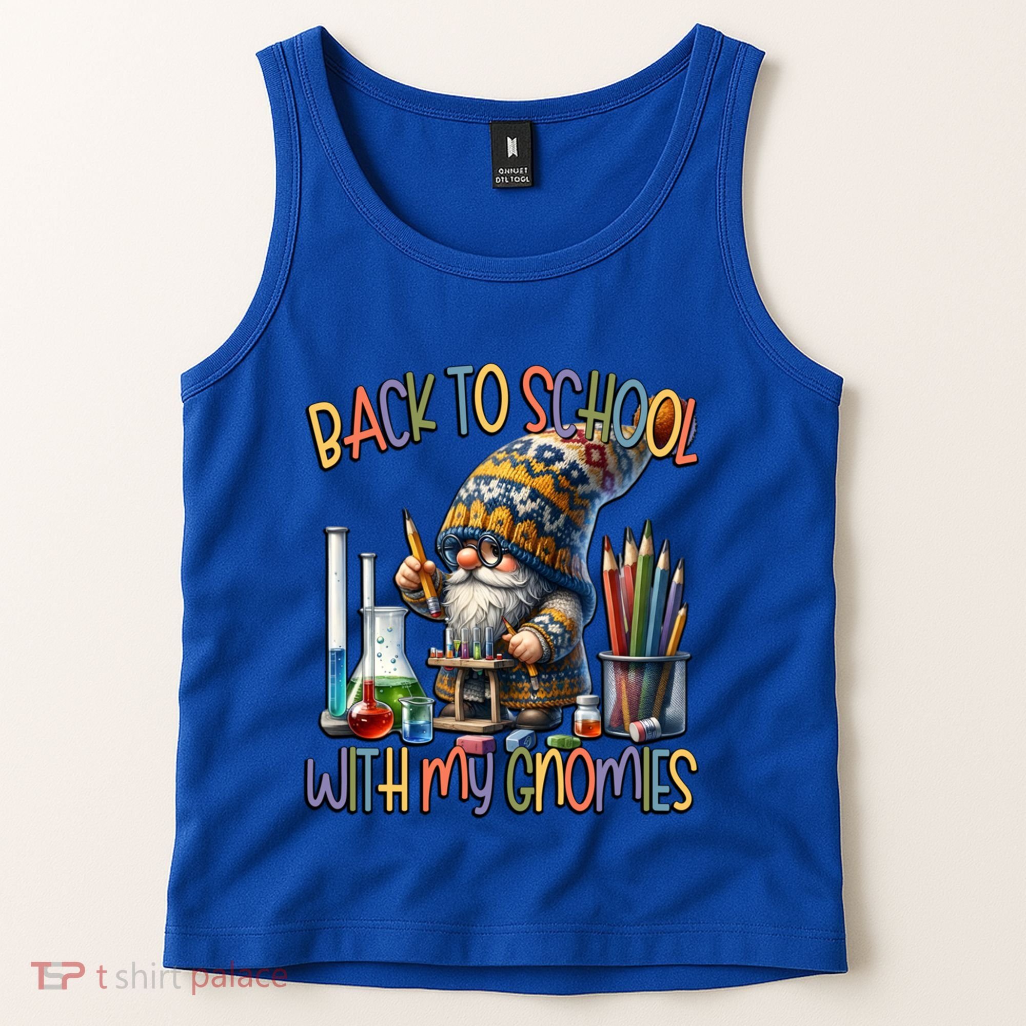 Science Teacher Chemistry Gnome Graphic Funny Back To School Gift Tank Top