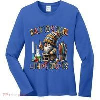 Science Teacher Chemistry Gnome Graphic Funny Back To School Gift Women's Long Sleeve Shirt thumb 0
